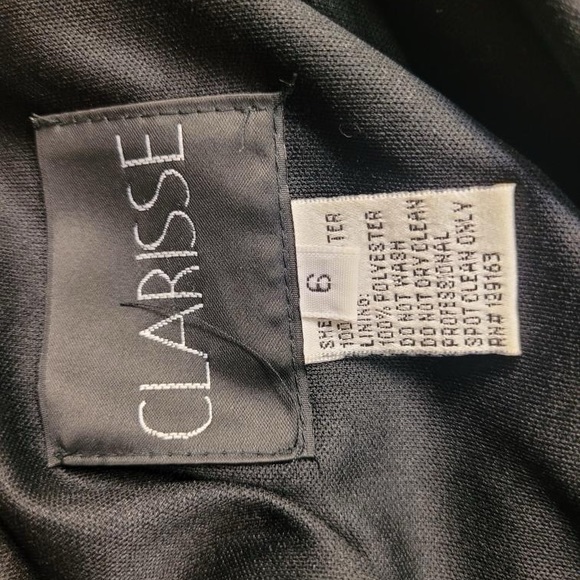 Clarisse Prom Dress 2796 Black Size 6 - Picture 6 of 7